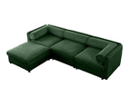 Dark Green / 2 Pc. 3 Seater Sectional, Ottoman