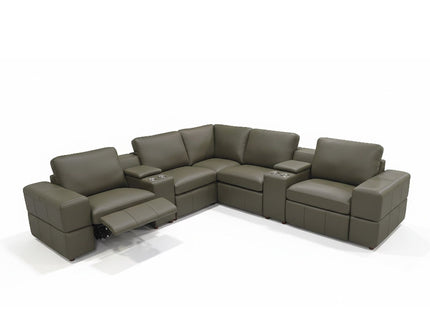 Upholstered Large Arms Sectional With Recliner Seats