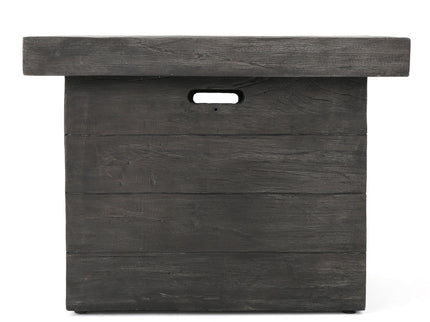 Anchorage - Wood Square Fire Pit 40, 000 Btu - Gray