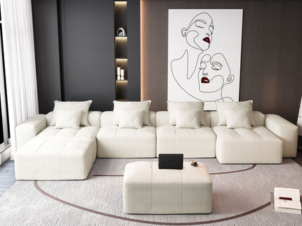 Modern Oversized Diy Combination Modular Sectional Sofa With Pillows