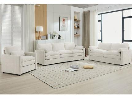 Cozy Upholstered Sofa Set For Living Room
