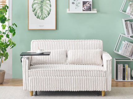 Pull Out Sofa With Movable Tabletop And USB Ports