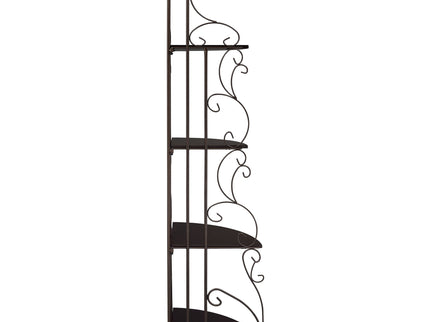 4 Shelf Corner Bookcase - Cappuccino