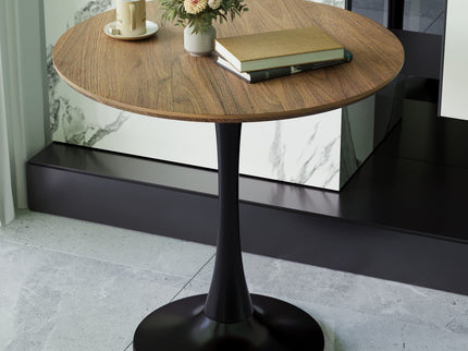 Mid-Century Round Dining Table With Pedestal Base For 2 - 4 People