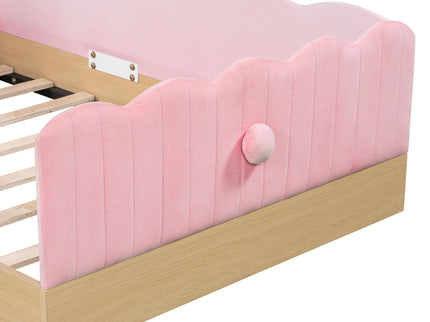 Platform Bed With Animal Pillows And Storage Bags