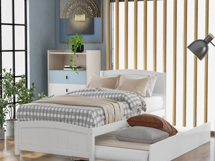 Platform Bed & Headboard, Footboard And Wood Slat Support