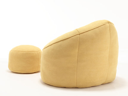 Bedding Bean Bag Sofa Chair High Pressure Foam With Footrest