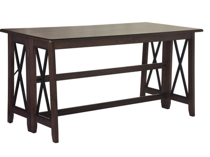Drop Leaf Table With 4 Stools - Dark Brown