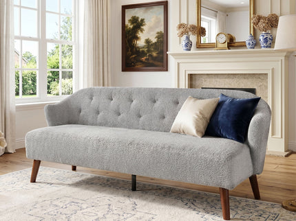 3 Seater Tufted Upholstered Couch Comfy Living Room Sofa