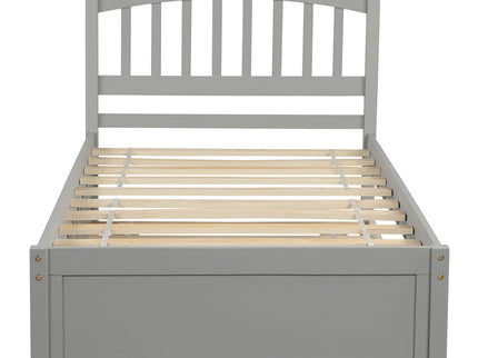Platform Bed Wood Bed Frame With Trundle