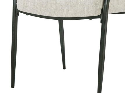Contemporary Upholstered Dining Chairs With Metal Legs (Set of 2)
