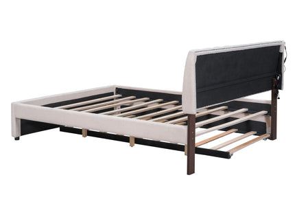Upholstered Platform Bed With Trundle