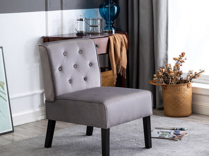 Reese - Living Room Armless Button Tufted Pattern Accent Chair (Set of 2)