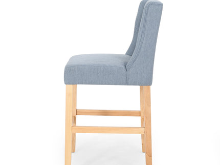 Vienna - Contemporary Fabric Tufted & Wingback Counter Stools (Set of 2)