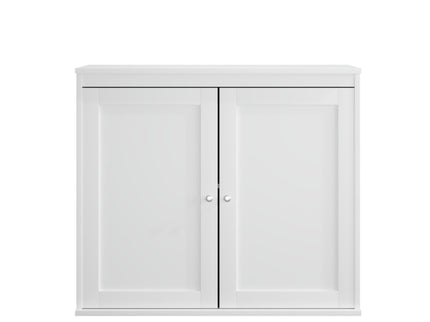 Kitchen Storage Cabinet With Double Doors, Adjustable Shelves, Sideboard Buffet For Dining Room - White