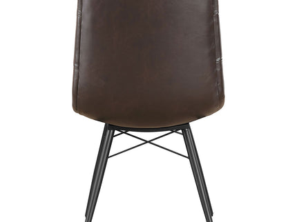 Back Dining Chairs With Button Tufting (Set of 4) - Brown