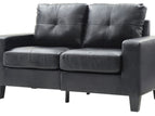 Black / Faux Leather