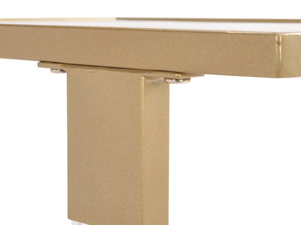 Side Table, Sofa Table, Glass Top C Shape Square Table With Metal Base For Living Room, Bedroom, Balcony Home And Office