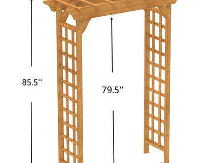 Arbor, Wedding Arch For Ceremony, Trellis For Plant Climbing, Christmas Decor Pergola For Garden Backyard - Yellow