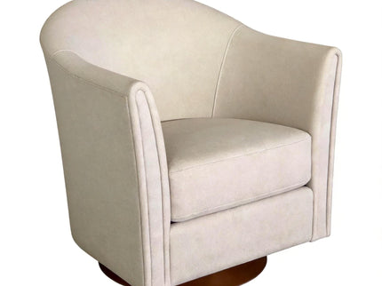 360 Degree Rotating Barrel Armchair For Living Room - Cream Beige