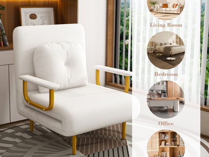 3 In 1 Convertible Folding Sofa Bed With Adjustable Backrest And Pillow