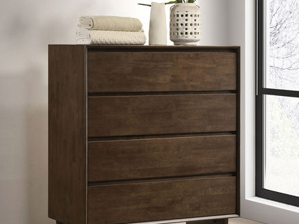Hemlock - 4 Drawer Chest Of Drawers - Dark Brown