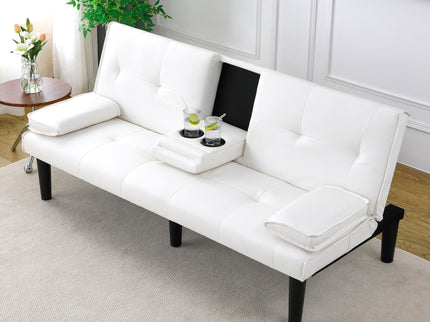 Sofa Bed With Foldable Design And Cup Holder