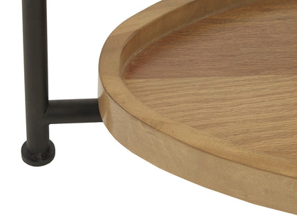 Oval Coffee Table - White / Natural