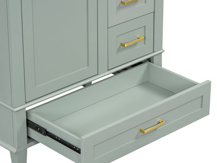 Bathroom Vanity, Modern Bathroom Cabinet With Sink Combo Set, Bathroom Storage Cabinet With A Soft Closing Door And 3 Drawers, Solid Wood Frame