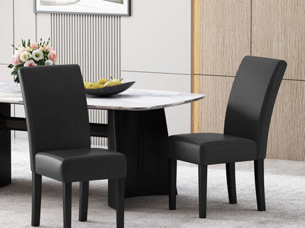 Contemporary Dining Chair With Rubberwood Legs (Set of 2)