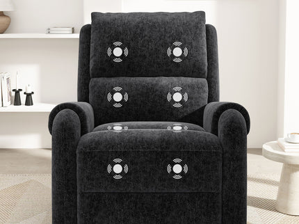 Manual Recliner Massage Chair With Swivel Rocker, 8 Massage Modes, Side Storage Pocket