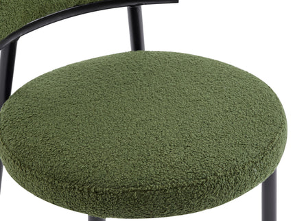 Upholstered Dining Chair (Set of 2) - Green Fabric