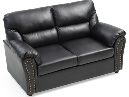 Padded Love Seat For Modern Living - Black