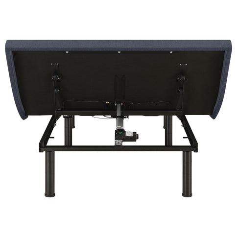 California King Adjustable Bed Base With Ergonomic Support And Wireless Remote Control - Black