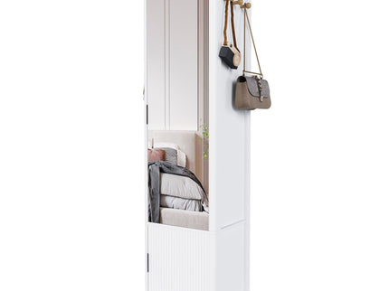 360° Rotating Makeup Cabinet With Full Length Mirror