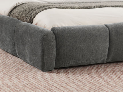Upholstered Platform Bed Frame, Low Profile Floor Bed, No Box Spring Required