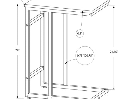 Accent Table, C - Shaped, Contemporary & Modern, Versatile Use