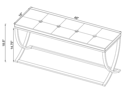 Bastien - Accent Bench - White