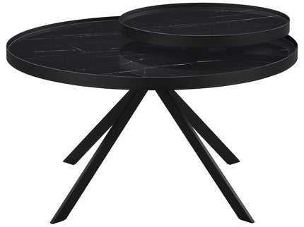 Shayne - Round Top Coffee Table With 2 Tier Design