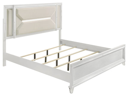 Panel Bed With LED Headboard