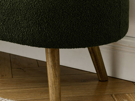 Ottoman Oval Storage Bench With Rubber Wood Legs