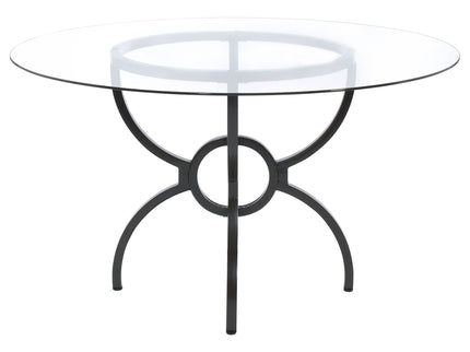 Marina - Round Dining Table - Gunmetal