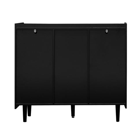 Modern Sideboard Buffet Cabinet With Doors And Unique Panel Styling