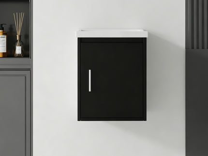 Floating Bathroom Vanity Combo, Wall Mounted Cabinet With Sink & Soft Close Doors For Small Bathrooms