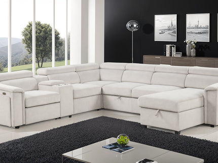 Harvey - Power Recliner Sectional Sleeper - Beige