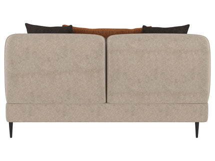 Repley - Upholstered Sculpted Track Arm Loveseat - Beige