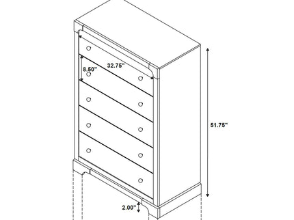 Harbington - 5 Drawer Chest - Chocolate