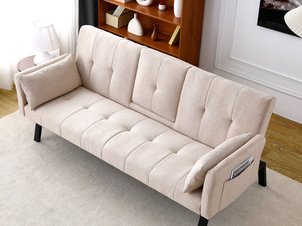 Sofa Bed With Foldable Design And Cup Holder