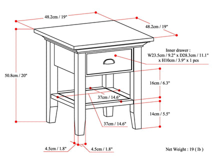 Redmond - Handcrafted End Table
