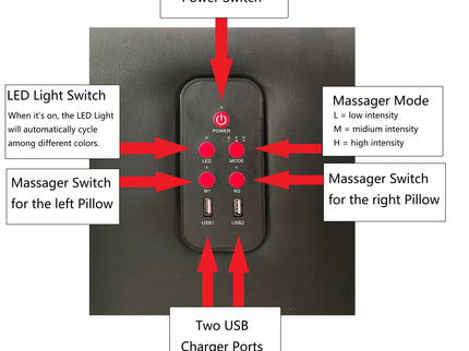 Platform Bed Frame With LED Lighting, tooth Music, Vibration Massage